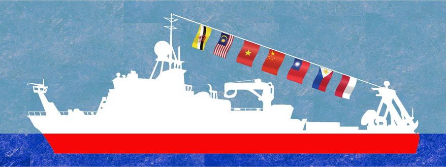 Illustration on a peace initiative in the form of an international research vessel for the South China Sea The Washington Times