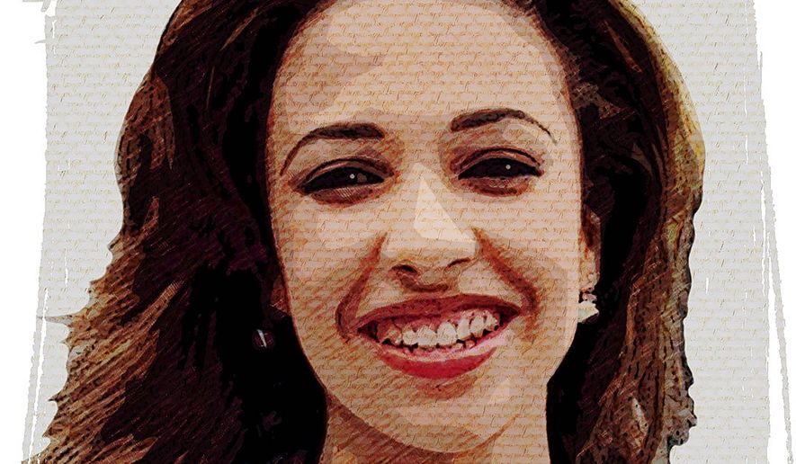 Erika Harold image from her social media. Image was manipulated in digitally and used to illustrate an opinion article by David Keene.