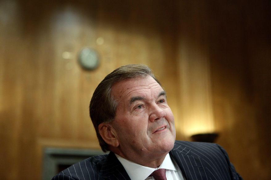 FILE - In this Oct. 22, 2009, file photo, former Homeland Security Secretary Tom Ridge testifies on Capitol Hill in Washington, before the Senate Homeland Security and Governmental Affairs Committee hearing on policy czars. Ridge was in critical condition Thursday, Nov. 16, 2017, after undergoing an emergency heart procedure at a hospital in Austin. (AP Photo/Haraz N. Ghanbari, File)