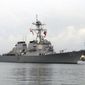 In this Aug. 8, 2016, file photo, the guided-missile destroyer USS Benfold arrives at the port in Qingdao, China. (AP Photo/Borg Wong, File)