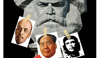 Illustration on the deadly history of socialism/communism by Alexander Hunter/The Washington Times
