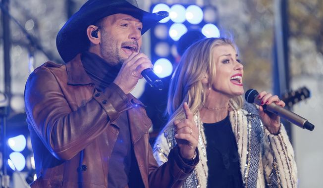 Tim McGraw and Faith Hill perform on NBC&#x27;s &amp;quot;Today&amp;quot; show at Rockefeller Plaza on Friday, Nov. 17, 2017, in New York. (Photo by Charles Sykes/Invision/AP)