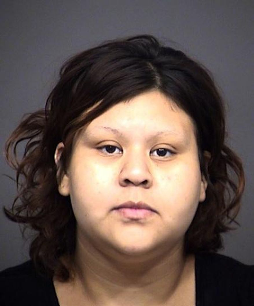 This undated booking photo provided by the Mesa Police Department shows Maricela Perez, who was arrested after being located through DNA evidence and an unrelated arrest warrant, is accused of abandoning a newborn girl in 2016. Perez was arrested last week on suspicion of child abuse and endangerment. It's not immediately known whether she has an attorney who could comment on the allegations. (Mesa Police Department via AP)