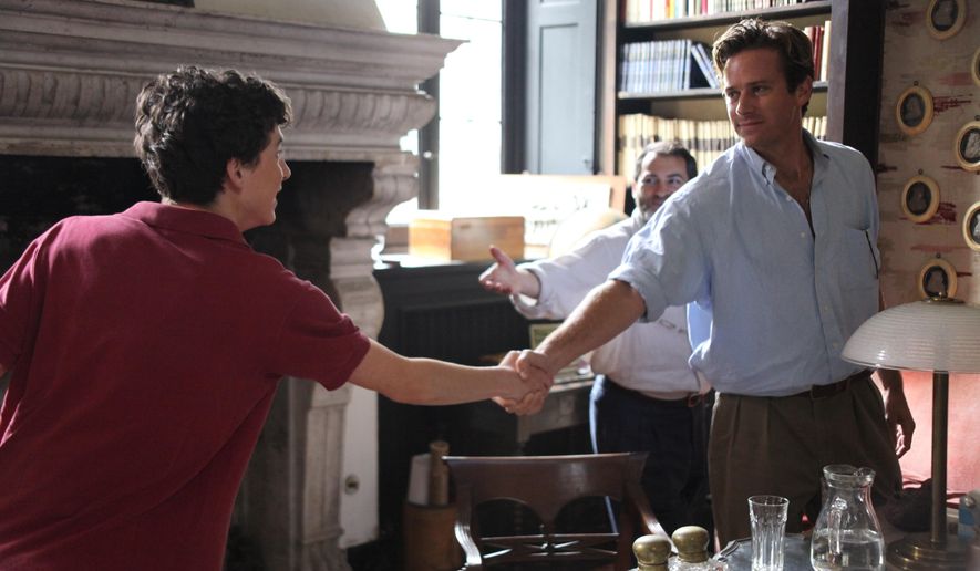This image released by Sony Pictures Classics shows Timothée Chalamet, left, and Armie Hammer in a scene from &amp;quot;Call Me By Your Name.&amp;quot;  The romantic coming-of-age film “Call Me By Your Name” has a leading six Film Independent Spirit Award nominations, followed by Jordan Peele’s satirical horror “Get Out” and the Robert Pattinson thriller “Good Time” which both picked up five nominations. (Sony Pictures Classics via AP)
