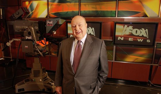 FILE - In this Sept. 29, 2006 file photo, Fox News CEO Roger Ailes poses at Fox News in New York. The fever over sexual misconduct involving media figures began in the summer of 2016 with Gretchen Carlson&#39;s accusations against Fox News Channel founder Ailes. Within two weeks, Ailes was out of a job. (AP Photo/Jim Cooper, File)