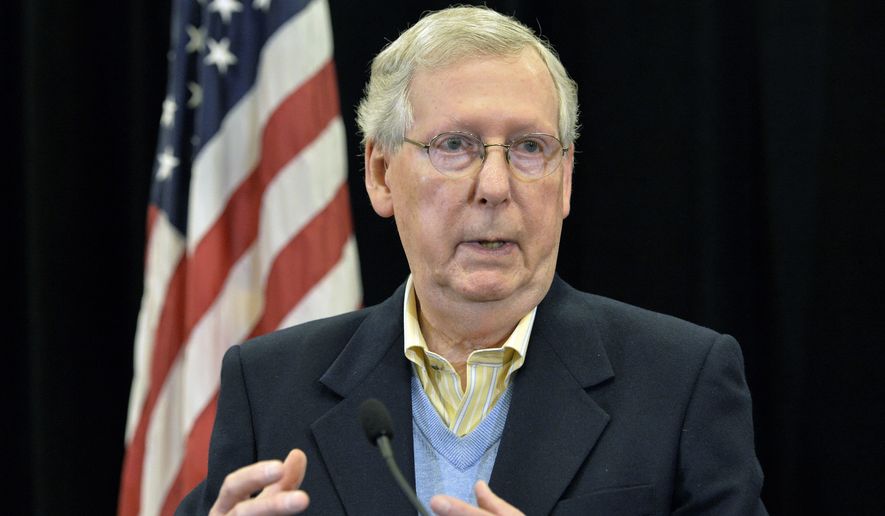 &quot;We&#x27;ll be able to get to an agreement in the conference — I&#x27;m very optimistic about it,&quot; Senate Majority Leader Mitch McConnell, Kentucky Republican, said about tax cut legislation working its way through Congress. (Associated Press/File)