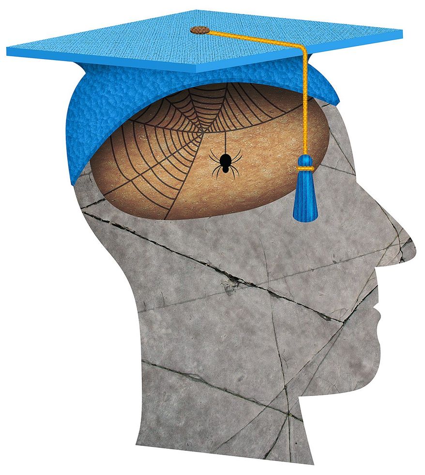 Wasted College Education Illustration by Greg Groesch/The Washington Times