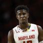 Maryland guard Darryl Morsell walks on the court in the second half of an NCAA college basketball game against Purdue in College Park, Md., Friday, Dec. 1, 2017. (AP Photo/Patrick Semansky) **FILE**