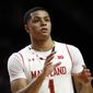 Maryland guard Anthony Cowan waits for a pass in the first half of an NCAA college basketball game against Purdue in College Park, Md., Friday, Dec. 1, 2017. (AP Photo/Patrick Semansky) **FILE**