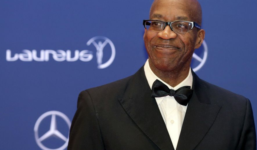 FILE - In this April 18, 2016, file photo, Edwin Moses poses for photos as he arrives for the Laureus World Sports Awards in Berlin, Germany. Three months after suffering the second of two traumatic head injuries in the span of six weeks, Edwin Moses is nearing 100 percent again. It&#39;s been an amazing recovery for one of America&#39;s best-known Olympic stars, and a man who is no stranger to making the impossible seem possible. (AP Photo/Markus Schreiber, File)