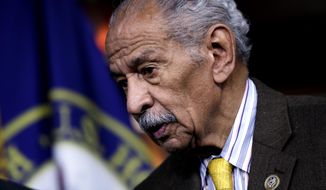 FILE -- In this file photo from Feb. 14, 2017, Rep. John Conyers, D-Mich., attends a news conference on Capitol Hill in Washington. Besieged by allegations of sexual harassment, Conyers resigned from Congress on Tuesday, Dec. 5, 2017, bringing an abrupt end to the civil rights leader&#39;s nearly 53-year career on Capitol Hill. (AP Photo/J. Scott Applewhite, file)