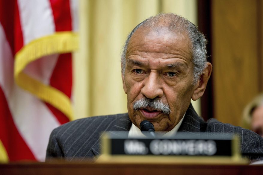 In this May 24, 2016, file photo, Rep. John Conyers, D-Mich., ranking member on the House Judiciary Committee, speaks on Capitol Hill in Washington during a hearing. (AP Photo/Andrew Harnik, File)