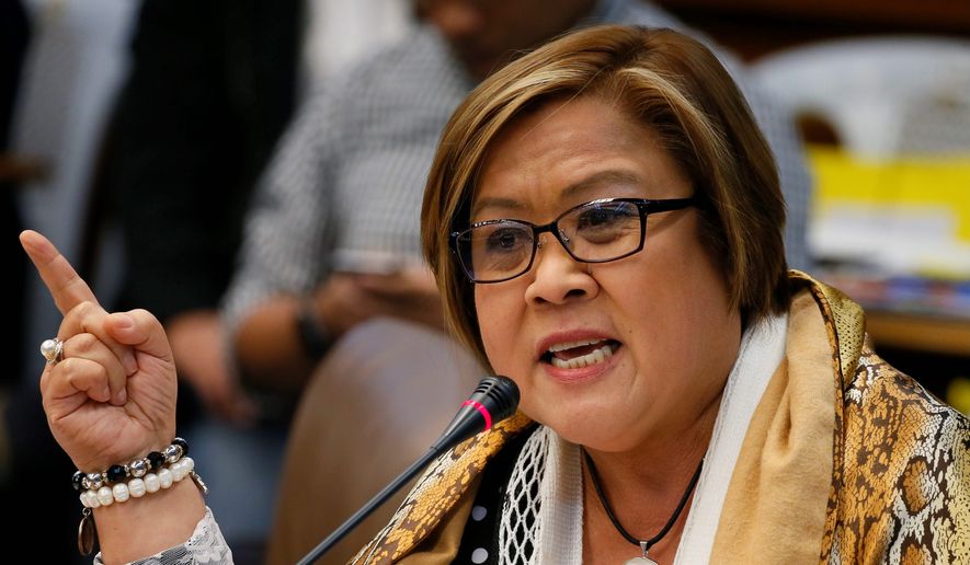 Filipino Sen. Leila de Lima, an outspoken critic of firebrand populist President Rodrigo Duterte, has been in jail since February, but that hasn&#x27;t stopped her crusade to draw attention to what she calls &quot;flagrant&quot; rights abuses being carried out by the government in Manila. (Associated Press)