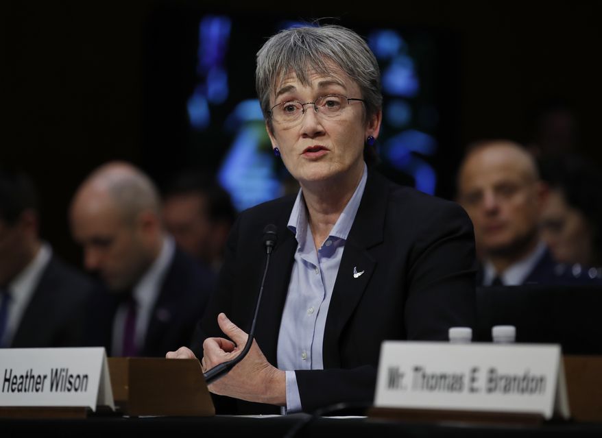 Air Force Secretary Heather Wilson testifies during a Senate Judiciary Committee hearing on Capitol Hill in Washington, Wednesday, Dec. 6, 2017. (AP Photo/Carolyn Kaster)