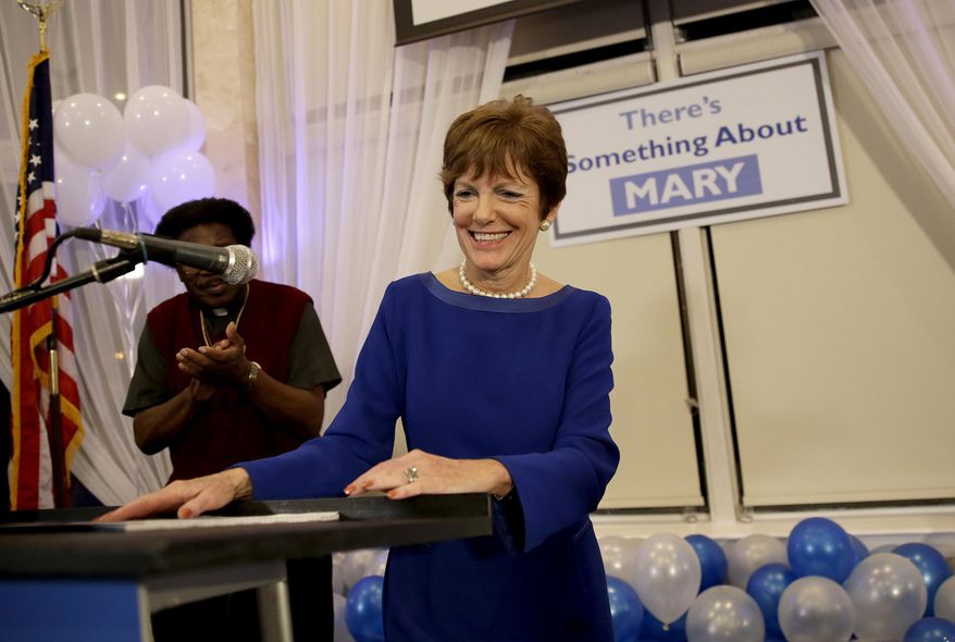 Atlanta city councilwoman and mayoral candidate Mary Norwood steps off the stage after telling supporters she&#39;ll seek a recount in the tight race at an election night party in Atlanta, Tuesday, Dec. 5, 2017. Voters in Tuesday&#39;s runoff for Atlanta mayor are deciding between Norwood and Keisha Lance Bottoms. Atlanta&#39;s two-person mayoral runoff election is too close to call. (AP Photo/David Goldman)