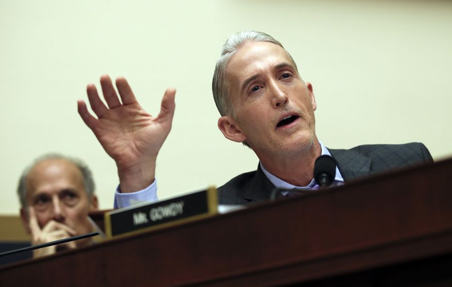 House Judiciary Committee member Rep. Trey Gowdy, R-S.C., said, "allegations brought for now or in the future that, while serious, do not allege violations of specific criminal statutes, should be referred to the Judiciary Committee." (AP Photo/Carolyn Kaster)