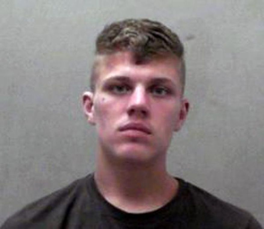 This image provided by the West Virginia Regional Jail Authority via the Charleston Gazette-Mail, shows Brandon Lee Fitzpatrick. The trial began Monday, Dec. 4, 2017, for Fitzpatrick, the second of two men accused in the deadly shooting of a coal executive in West Virginia last year. (West Virginia Regional Jail Authority/Charleston Gazette-Mail via AP)