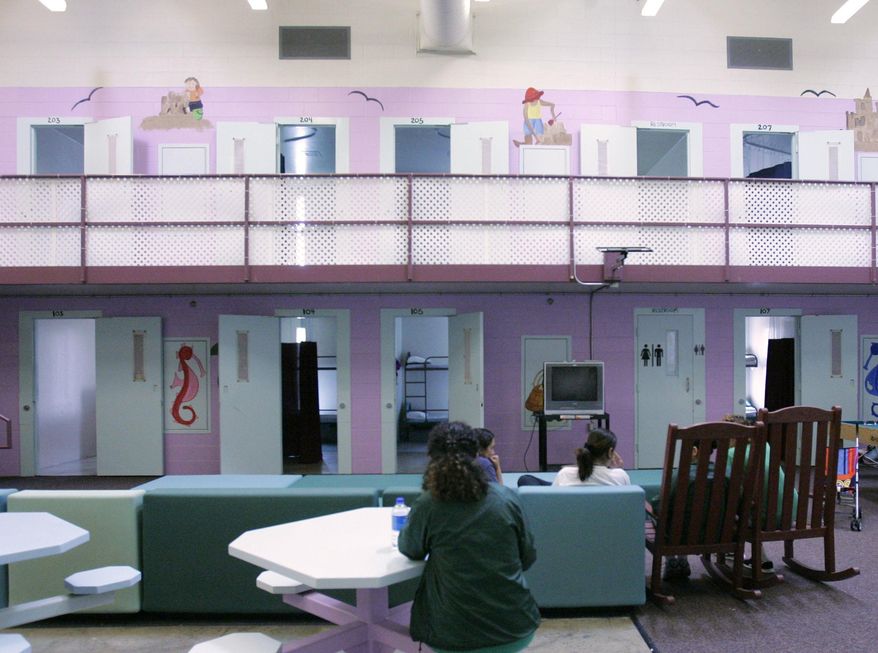 FILE - This Tuesday, April 22, 2008 file photo shows a dorm area in the T. Don Hutto Residential Center in Taylor, Texas, during a tour for the media. The FBI says it will investigate allegations from a woman held in the Central Texas immigrant detention center who says a guard sexually assaulted her. The FBI said Tuesday Dec. 12, 2017, that it will conduct a civil rights investigation regarding the case of Laura Monterrosa, a detainee at the T. Don Hutto Residential Center. (AP Photo/Donna McWilliam, Pool)