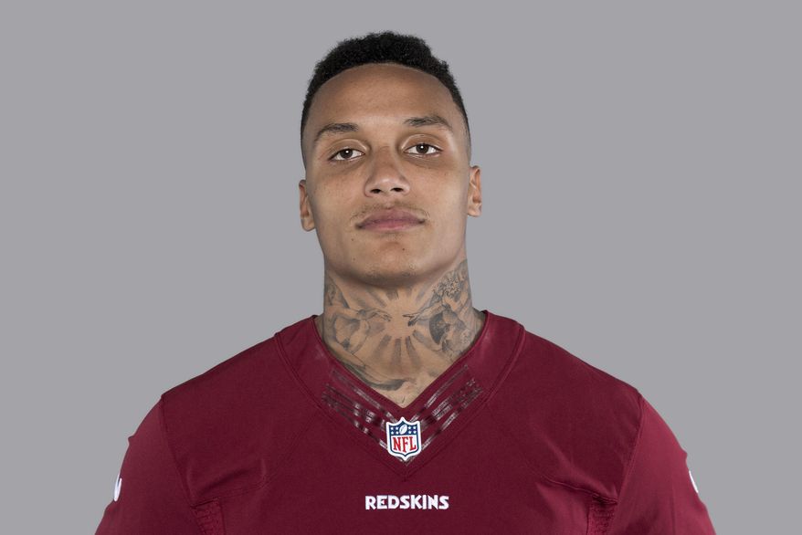 FILE - This is a 2017 file photo showing Su'a Cravens of the Washington Redskins NFL football team. Su'a Cravens' agent says the Redskins safety has been cleared to resume football activities and plans to play next season. Fadde Mikhail says in a statement released Tuesday, Dec. 12, 2017, that Cravens suffered from post-concussion syndrome, was cleared Dec. 7 and no longer has symptoms. (AP Photo/File)