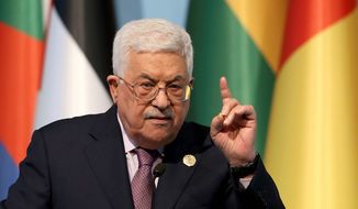 Palestinian Authority President Mahmoud Abbas, at the Organization of Islamic Cooperation summit in Istanbul, threatened to remove the U.S. from the Middle East peace process because of President Trump&#39;s decision to declare Jerusalem as Israel&#39;s capital. (Associated Press) **FILE**