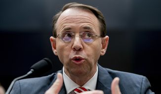 Deputy Attorney General Rod Rosenstein told a House committee that special counsel Robert Mueller took quick action to oust FBI counterintelligence official Peter Strzok from the Russia investigation after learning of his politically biased text messages. (Associated Press) ** FILE**