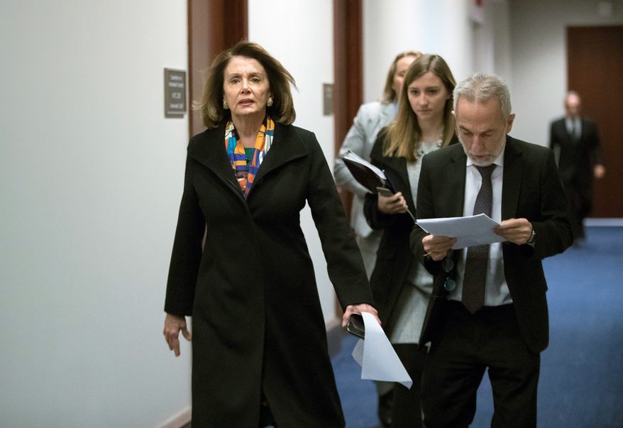 House Minority Leader Nancy Pelosi of California and other Democrats are struggling to deal with donations from the owners of Backpage, a classified-ad website that is a hub for sex trafficking and prostitution. (Associated Press/File)