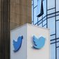 This Wednesday, Oct. 26, 2016, file photo shows a Twitter sign outside of the company&#39;s headquarters in San Francisco. Twitter will be enforcing stricter policies on violent and abusive content such as hateful images or symbols, including those attached to user profiles, the company announced Monday, Dec. 18, 2017. (AP Photo/Jeff Chiu)