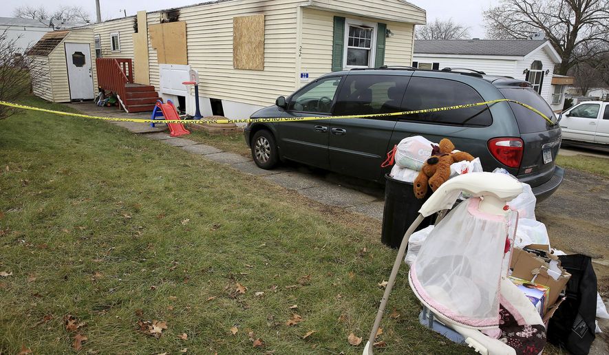 An overnight mobile home fire in Davenport left one person dead and sent four children to the hospital Thursday, Dec. 21, 2017. Firefighters were called at 9:34 p.m. to #22 on Summer Drive in the Five Seasons Mobile Home Park, 5100 Fairmount St. (Kevin E. Schmidt /Quad City Times via AP)