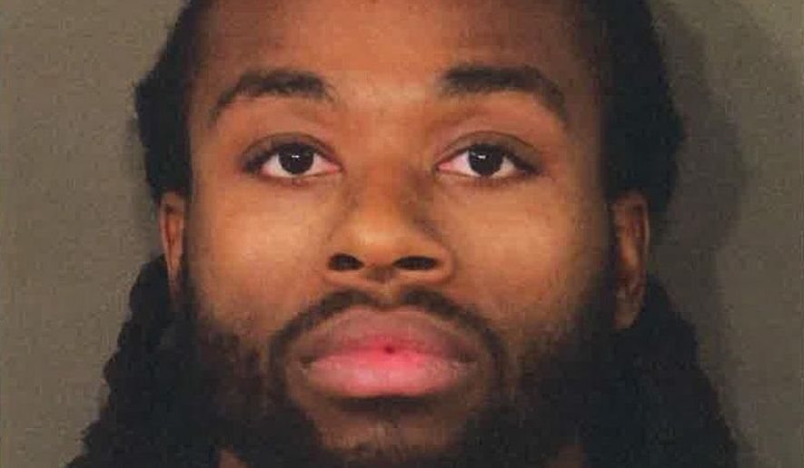 This photo provided by the Franklin County Sheriff's Office in Columbus, Ohio on Saturday, Dec. 23, 2017 shows Deshaune K. Stewart, 24. Stewart, a disgruntled mail carrier facing dismissal, has been charged with aggravated murder for fatally shooting his supervisor at a suburban Ohio post office and with murder for killing a postmaster outside of her apartment complex on Saturday. (Franklin County Sheriff's Office via The Columbus Dispatch via AP)