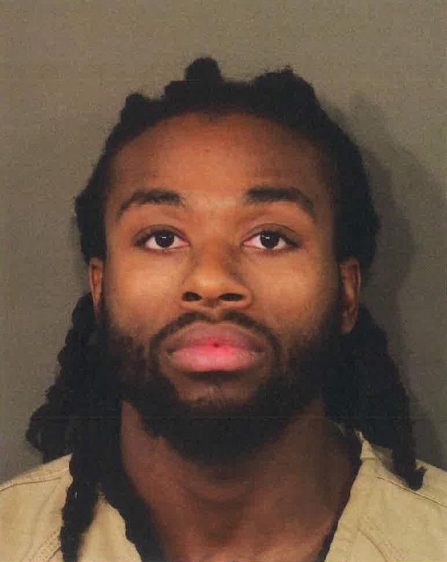 This photo provided by the Franklin County Sheriff's Office in Columbus, Ohio on Saturday, Dec. 23, 2017 shows Deshaune K. Stewart, 24. Stewart, a disgruntled mail carrier facing dismissal, has been charged with aggravated murder for fatally shooting his supervisor at a suburban Ohio post office and with murder for killing a postmaster outside of her apartment complex on Saturday. (Franklin County Sheriff's Office via The Columbus Dispatch via AP)