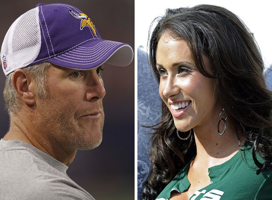 Brett Favre-Jenn Sterger scandal - In October 2010, Deadspin reported that Favre allegedly sent Sterger several suggestive text messages, voicemails asking her to come to his hotel room, and explicit photos of himself while he was the quarterback for the New York Jets and she was a sideline reporter for the Jets. These events allegedly happened during the 2008 football season. The league said its sole focus was on whether Favre violated workplace conduct policy, not to “make judgments about the appropriateness of personal relationships.” Favre admitted to sending voicemails, but not images to Sterger. He was later fined $50,000 for &quot;failure to cooperate&quot; with the investigation. The NFL stated that it &quot;could not conclude&quot; that Favre had violated the personal conduct policy, and that there was not sufficient evidence to establish if Favre had sent the photos.