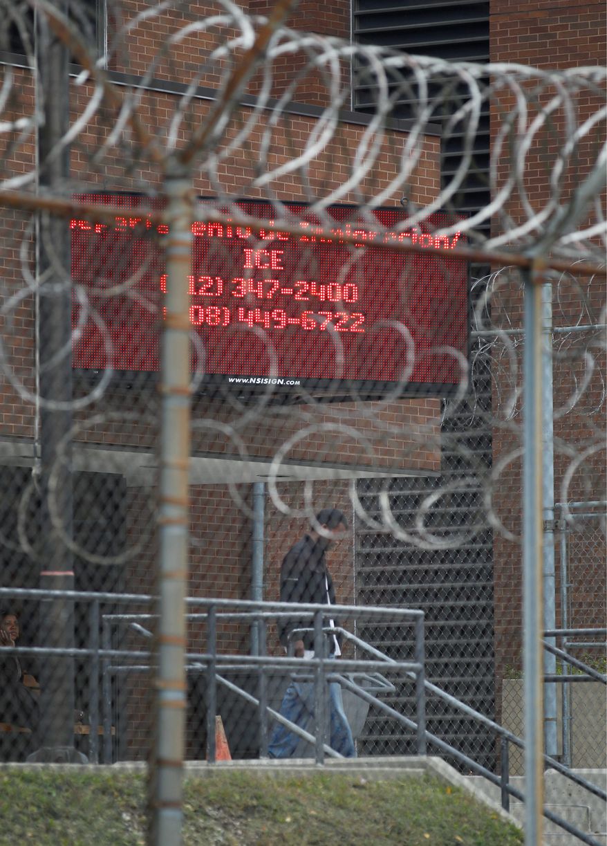 This Sept. 29, 2011, file photo shows Section-5 at the Cook County Jail in Chicago, the second-largest county jail in the nation, where inmates are processed for release. (AP Photo/M. Spencer Green) ** FILE **