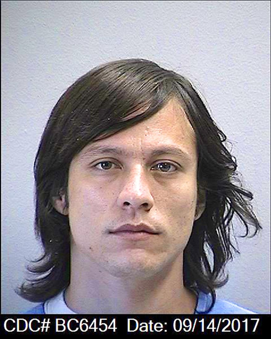 FILE - This Sept. 14, 2017, file photo, provided by the California Department of Corrections and Rehabilitation shows Dillan Tabares. Tabares, 27, who was fatally shot last year by a police officer in a videotaped encounter outside a California convenience store, was identified as a Navy veteran whose family says he had a history of mental illness. The Orange County District Attorney's office said Wednesday, Jan. 3, 2018, that investigators found the shooting was justified. (California Department of Corrections and Rehabilitation via AP, File)