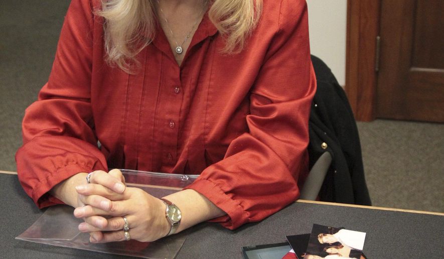 In this recent photo, Diane Graff speaks in Dunmore, Pa. On the evening of Dec. 13, 2015, she found her Christopher slumped over the edge of his bed, dead from an overdose. After overcoming the initial shock, her grief turned to anger. Who sold her son the drugs? That person needed to be held accountable. She got her wish this year when federal authorities charged Josthan Cardona, Matthew McCollum and Holly Kaszuba with supplying the fentanyl-laced heroin that led to her son’s fatal overdose. (Butch Comegys/The Times & Tribune via AP)