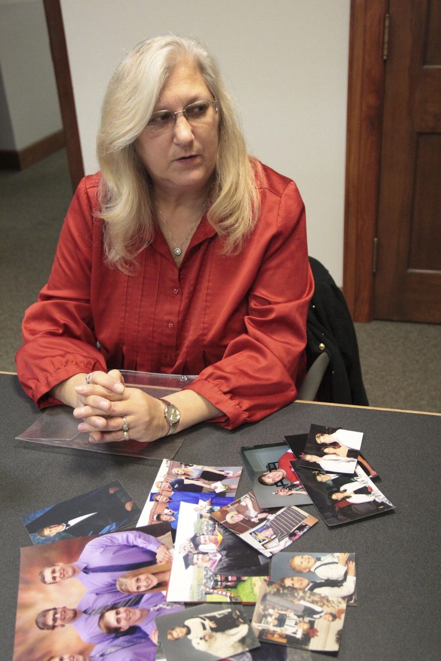 In this recent photo, Diane Graff speaks in Dunmore, Pa. On the evening of Dec. 13, 2015, she found her Christopher slumped over the edge of his bed, dead from an overdose. After overcoming the initial shock, her grief turned to anger. Who sold her son the drugs? That person needed to be held accountable. She got her wish this year when federal authorities charged Josthan Cardona, Matthew McCollum and Holly Kaszuba with supplying the fentanyl-laced heroin that led to her son’s fatal overdose. (Butch Comegys/The Times & Tribune via AP)