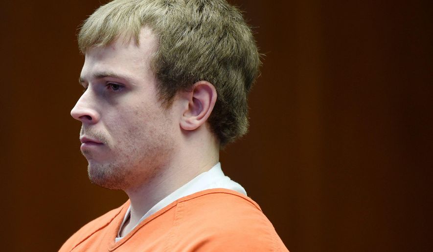 Scott Jurewicz appears for sentencing in front of Jackson County Circuit Court Judge Thomas Wilson on Thursday, Jan. 4, 2018. Jurewicz was sentenced to life in prison without parole in the in the March 2015 death of 18-month-old Brenden Hartranft. (J. Scott Park/Jackson Citizen Patriot via AP)