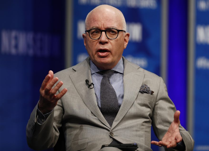 In this April 12, 2017, file photo, Michael Wolff of The Hollywood Reporter speaks at the Newseum in Washington. The author of an explosive book on President Donald Trump’s administration is the target of a cease-and-desist letter from Trump’s lawyers. And he’s the focus of a campaign by the president’s allies to cast doubt on the book’s claim that Trump is a reluctant and troubled president. (AP Photo/Carolyn Kaster, File)