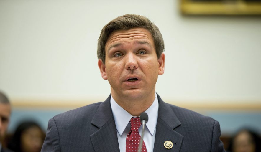 In this May 24, 2016, file photo, House Judiciary Committee member Rep. Ron DeSantis, R-Fla., testifies on Capitol Hill in Washington. (AP Photo/Andrew Harnik, File)