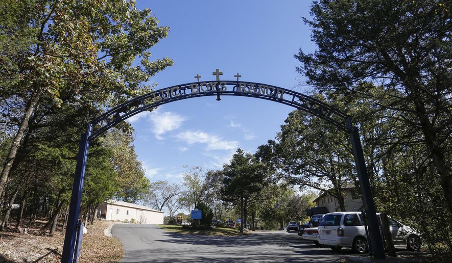 This Oct. 17, 2017 photo, shows the entrance to the Lives Under Construction Boys Ranch in Lampe, Mo. A lawsuit filed on behalf of three former residents of the southwest Missouri ranch for troubled boys accuses the Christian residential facility of covering up allegations of rapes and sexual assaults. (Andrew Jansen/The Springfield News-Leader via AP)