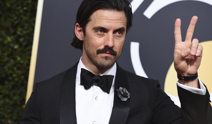 Milo Ventimiglia arrives at the 75th annual Golden Globe Awards at the Beverly Hilton Hotel on Sunday, Jan. 7, 2018, in Beverly Hills, Calif. (Photo by Jordan Strauss/Invision/AP)