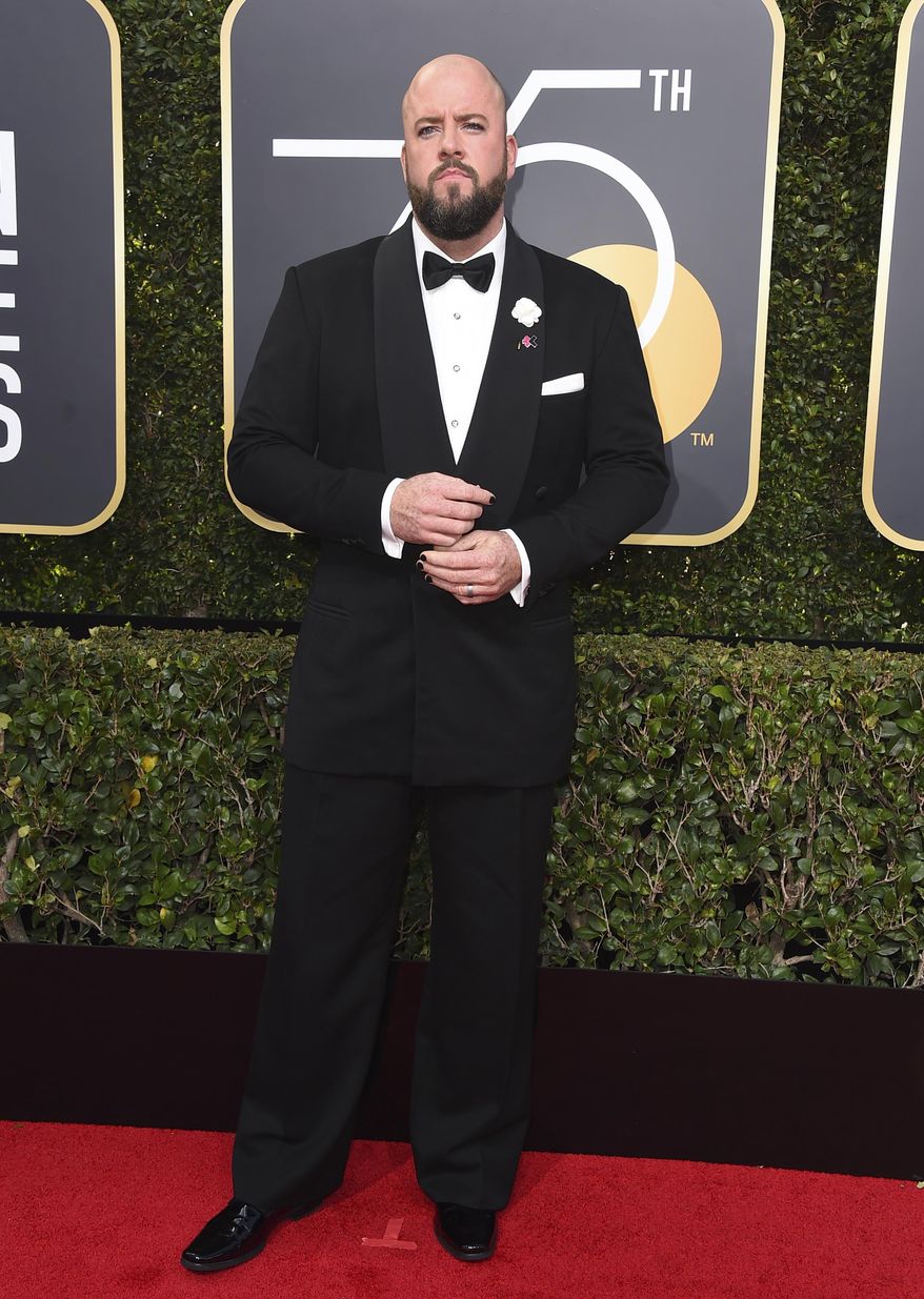 Chris Sullivan arrives at the 75th annual Golden Globe Awards at the Beverly Hilton Hotel on Sunday, Jan. 7, 2018, in Beverly Hills, Calif. (Photo by Jordan Strauss/Invision/AP)