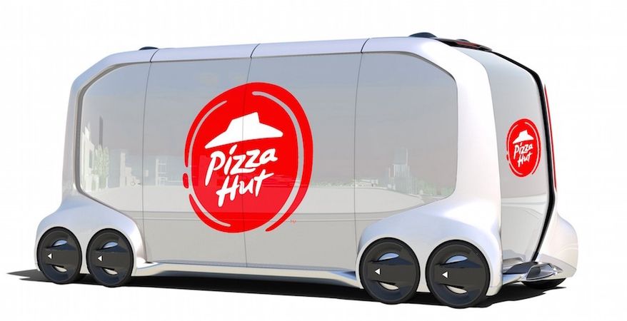 Pizza Hut and Toyota have teamed up with the goal of using autonomous driving technologies by 2020 to deliver pizza. (Image: Toyota)