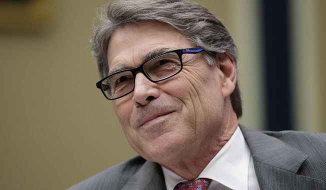 FILE - In this Oct. 12, 2017, file photo,Energy Secretary Rick Perry listens during a hearing about the electrical grid, on Capitol Hill in Washington. The Federal Energy Regulatory Commission on Jan. 8, 2018, rejected a Trump administration plan to bolster coal-fired and nuclear power plants, dealing a blow to President Donald Trump&#x27;s efforts to boost the struggling coal industry. Perry thanked the panel for addressing his proposal, which he said had initiated a national debate on the resiliency of the nation’s electric system.(AP Photo/J. Scott Applewhite, File)