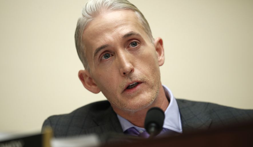 In this Dec. 7, 2017, file photo, House Judiciary Committee member Rep. Trey Gowdy, R-S.C., speaks during a House Judiciary hearing on Capitol Hill in Washington. (AP Photo/Carolyn Kaster) ** FILE **