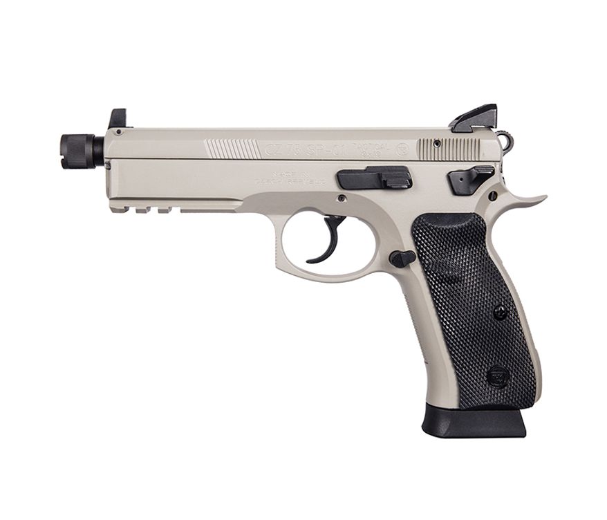 CZ P-10 C Urban Grey Suppressor-Ready - Built for use with suppressors, the P-10 C Urban Grey Suppressor-Ready has an extended/threaded barrel with 1/2×28 threads and is clad in our distinctive Urban Grey. High night sights and extended magazine capacity