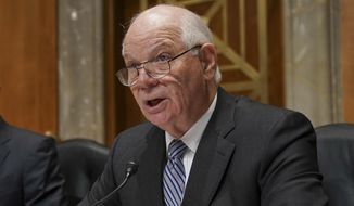 In this Tuesday, Nov. 14, 2017, file photo, ranking member Sen. Ben Cardin, D-Md., speaks during a Senate Foreign Relations Committee hearing on North Korea on Capitol Hill in Washington. (AP Photo/Pablo Martinez Monsivais) ** FILE **