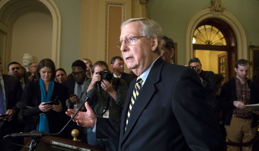 Earlier this month, Senate Majority Leader Mitch McConnell says he won&#x27;t be bound by past defense spending agreements. (Associated Press)