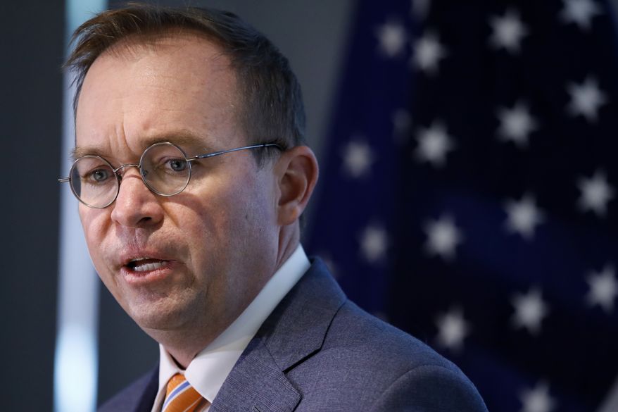 In this Monday, Nov. 27, 2017, file photo, Mick Mulvaney speaks during a news conference after his first day as acting director of the Consumer Financial Protection Bureau in Washington. (AP Photo/Jacquelyn Martin, File)