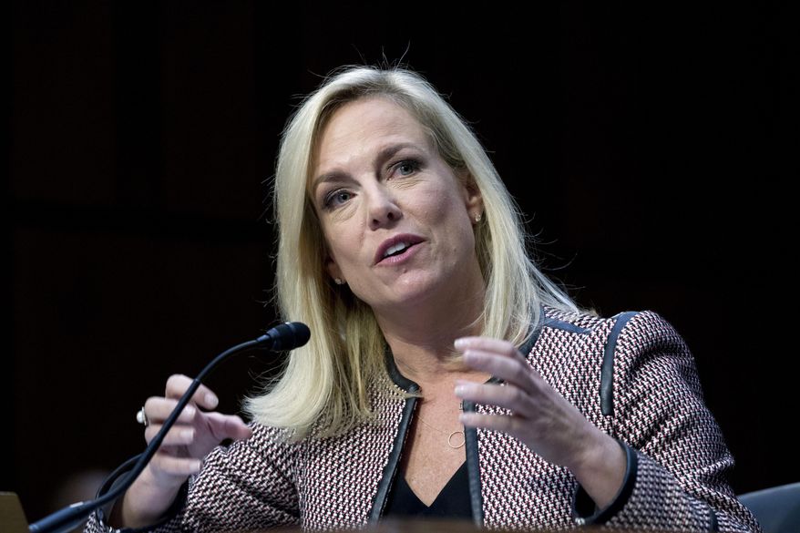 Homeland Security Secretary Kirstjen Nielsen testifies before the Senate Judiciary Committee in Capitol Hill, Tuesday, Jan. 16, 2018, in Washington. Kirstjen said she “did not hear” President Donald Trump use a certain vulgarity to describe African countries, but she doesn’t “dispute the president was using tough language.” ( AP Photo/Jose Luis Magana)
