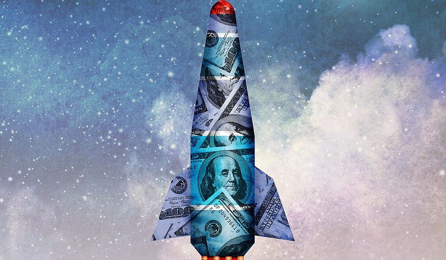 Taxpayer Money Lost in  Space Illustration by Greg Groesch/The Washington Times